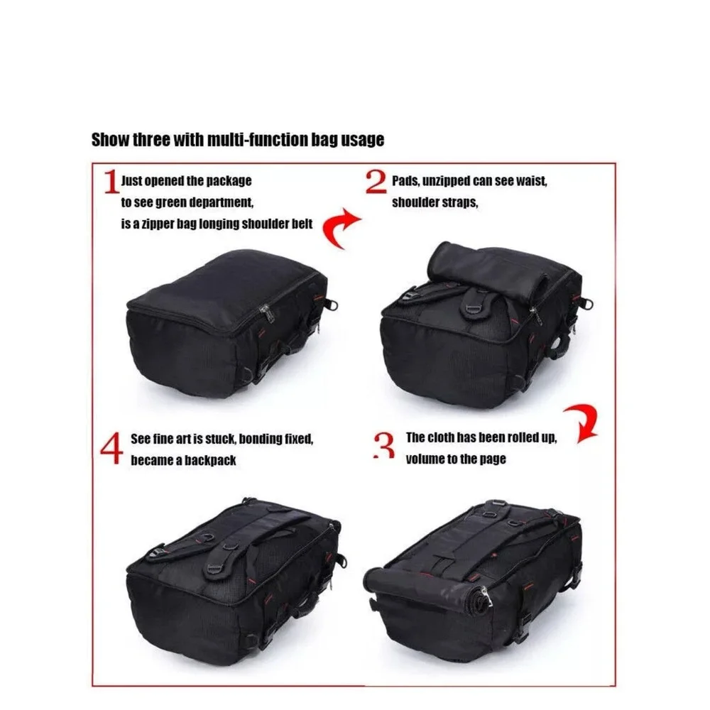 Whitzman Travel ‎ Carry On Backpack Durable Duffle-Large Black Waterproof